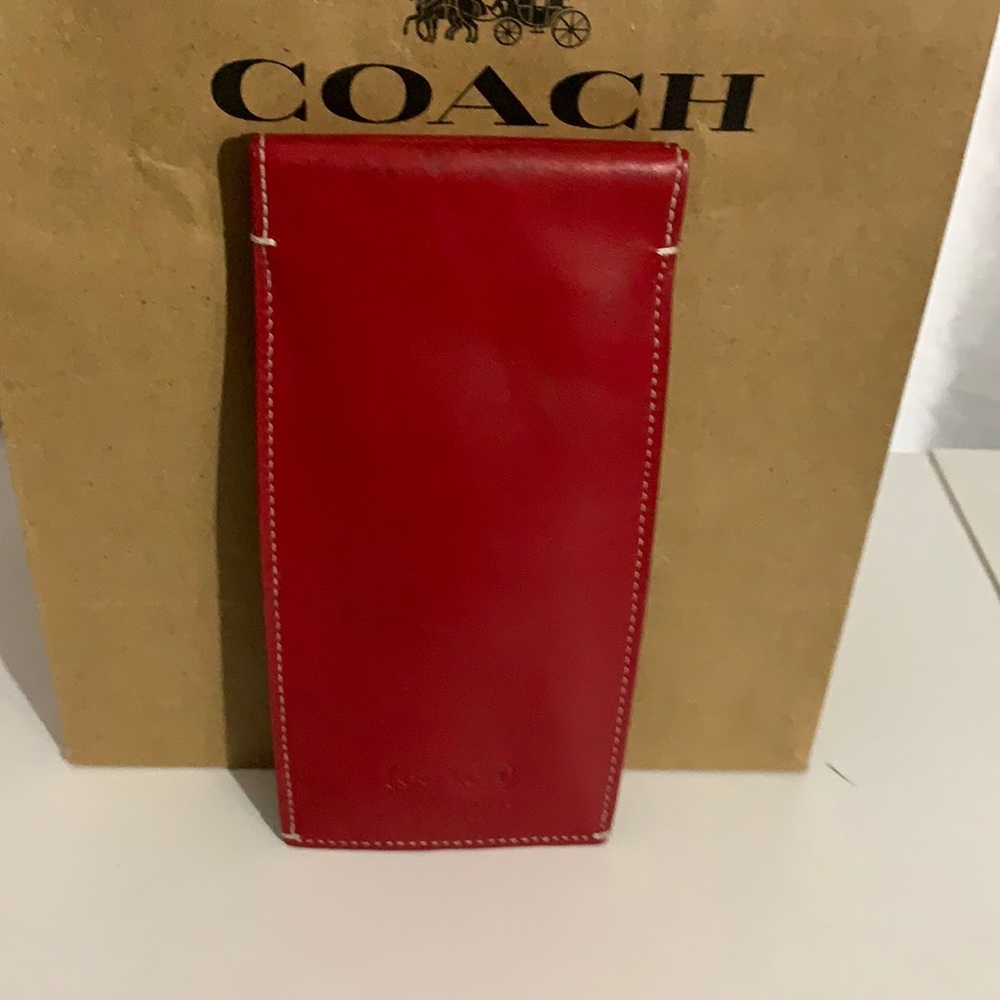 Coach red eye glass case